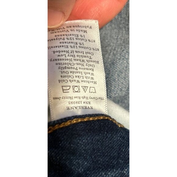 EVERLANE The Curvy High Rise Skinny Jeans Size 26 - Picture 8 of 9